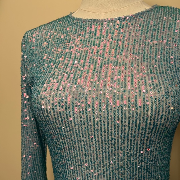 FREE PEOPLE NWOT Gold Rush Long Sleeve top size extra small - Picture 7 of 10